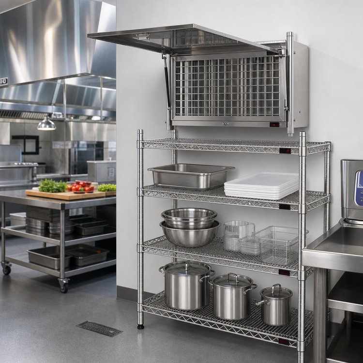 Product image #2 for Stainless Steel Security Enclosure Kit with Flip-Up Door, 36 x 18 Inches
