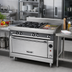 Thumbnail image #2 for Vulcan V Series 36-Inch Heavy Duty Floor Model Gas Range with 2 Open Burners, 18-Inch Thermostatic Griddle, and Standard Oven