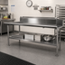 Thumbnail image #2 for John Boos Stainless Steel Dishtable Undershelf with Adjustable Bullet Feet, 137-5/8