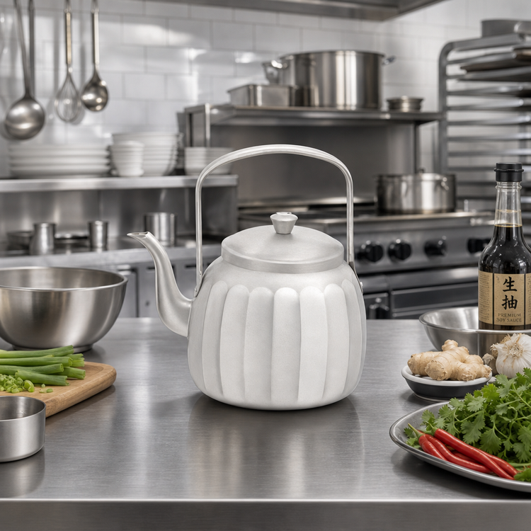Product image #2 for Cantonese Casablanca 48 oz 18/8 Stainless Steel Teapot with Gooseneck Spout