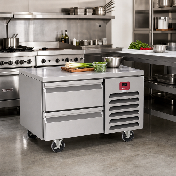 Product image #2 for Southbend Platinum 72-Inch Low-Height Remote Refrigerated Base with 4 Self-Closing Drawers