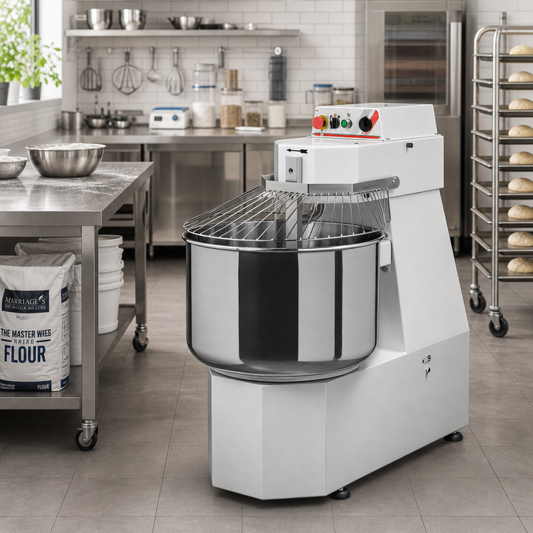 Product image #2 for Trento Avancini SP30 Heavy-Duty Spiral Dough Mixer, 66 lb Capacity, 1-Speed, 220V
