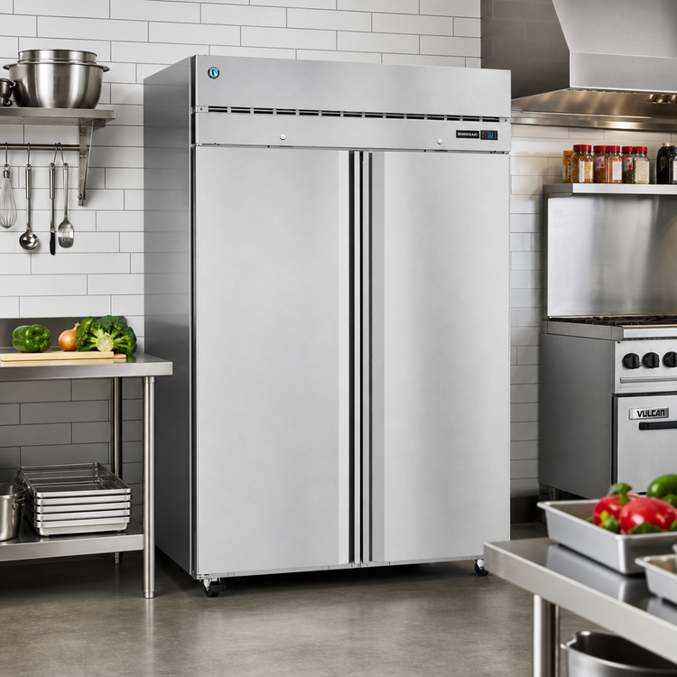 Product image #2 for Hoshizaki Steelheart 52-Inch Two-Section Reach-In Refrigerator, 47.11 Cu. Ft., Solid Hinged Doors, Top-Mounted, Stainless Steel