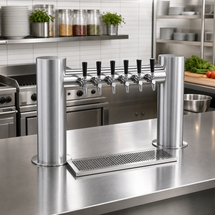 Product image #2 for Krowne Max-H Style Countertop 6-Faucet Glycol-Cooled Beer Tower