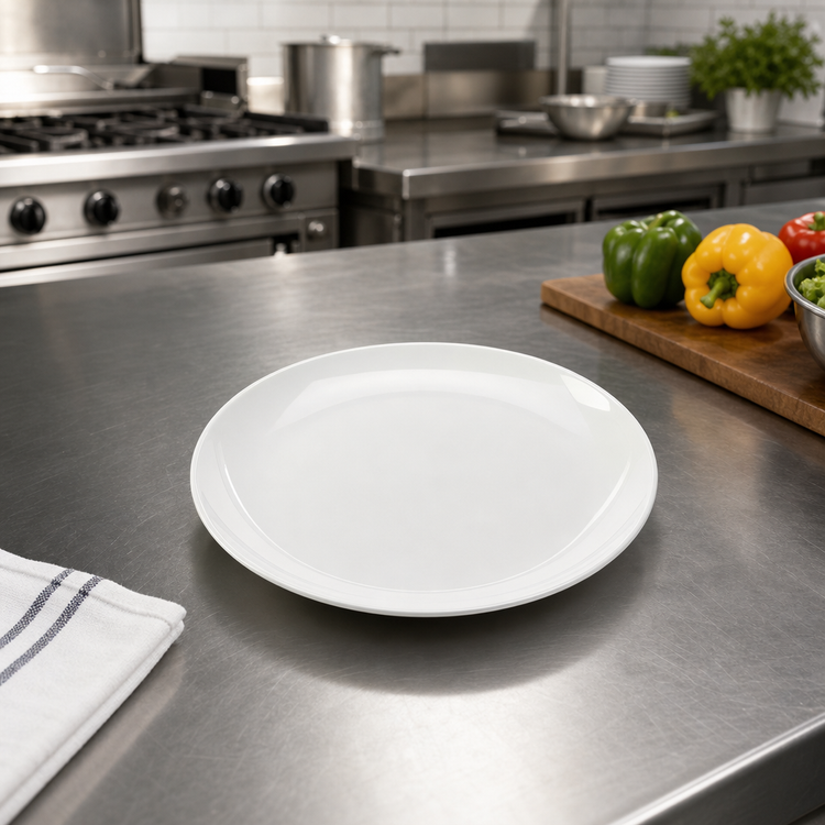 Product image #3 for American Metalcraft 12-Inch Round White Melamine Serving Plate