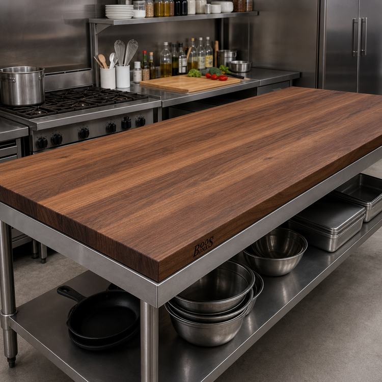 Product image #2 for John Boos Boos Block 84-Inch x 30-Inch American Black Walnut Kitchen Countertop, Full-Length Edge Grain, Penetrating Oil Finish