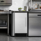 Thumbnail image #2 for Summit Commercial Summit Appliance BIM44G Undercounter Cube Ice Maker, 25 lb Storage, 50 lb/24 Hr, Air-Cooled, Black with Stainless Door