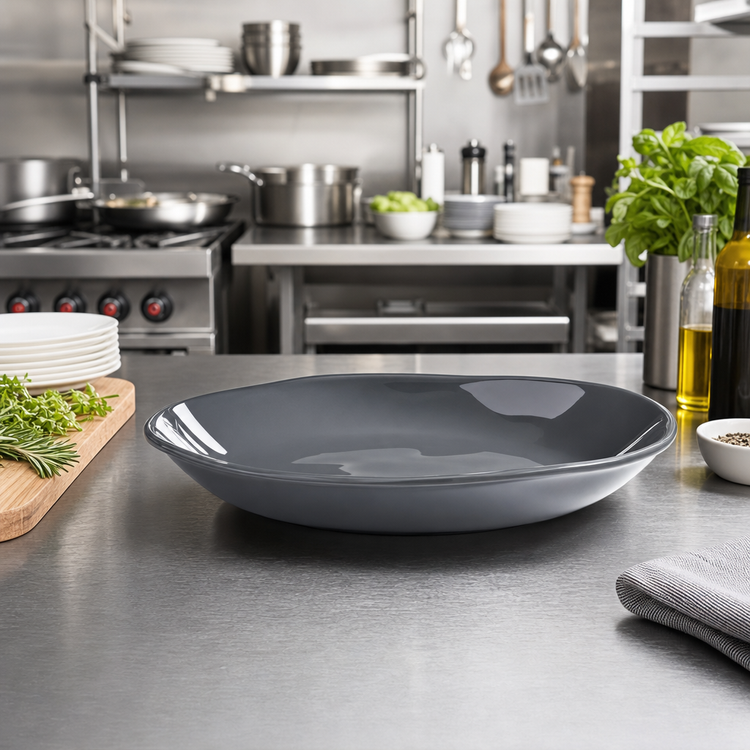 Product image #2 for American Metalcraft Crave Collection Storm 20 oz Oval Melamine Bowl