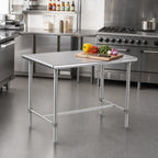 Thumbnail image #2 for John Boos Cucina Classico BBSS4824 48-Inch Stainless Steel Commercial Work Table, 16-Gauge 300 Series Top, Adjustable Feet