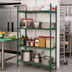 Thumbnail image #2 for Heavy Duty 4-Tier Stationary Wire Shelving Unit, 36 x 18 x 74 Inches, Green Epoxy Coated