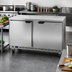 Thumbnail image #2 for Beverage-Air 60-Inch Two-Section Worktop Refrigerator with Flat Top and Solid Doors