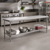 Thumbnail image #2 for Eagle Group BlendPort SL Series All-Stainless Steel Flat Top Work Table with Undershelf, 72 x 24 Inches