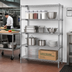 Thumbnail image #2 for Quantum 36-Inch x 21-Inch x 54-Inch Stationary Wire Shelving Starter Kit, 4 Shelves, 304 Stainless Steel
