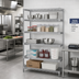 Thumbnail image #2 for Eagle Group 5-Tier Add-On Wire Shelving Unit with QuadTruss, 48 x 24 x 74 Inches, Stainless Steel Finish