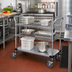Thumbnail image #2 for Quantum 3-Shelf Utility Cart, 30 x 24 x 37.5 Inches, Chrome-Plated, 1200 lb. Capacity