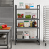 Thumbnail image #2 for Cambro Camshelving Basics Plus 4-Tier Stationary Starter Unit, 21 x 54 x 64 Inches, Vented and Solid, Brushed Graphite