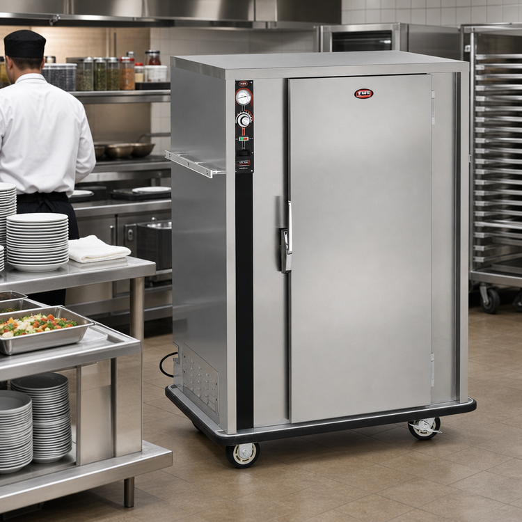 Product image #3 for FWE P-Series P-90 Mobile Heated Banquet Holding Cabinet, 72-90 Covered 11-Inch Plate Capacity