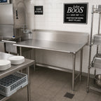 Thumbnail image #2 for John Boos Pro-Bowl CDT6-S144SBK-L Straight Clean Dishtable, 144 x 30 Inch, Right-to-Left, 16-Gauge 300-Series Stainless Steel