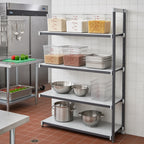 Thumbnail image #2 for Cambro Camshelving® Elements EXA213684S4480 4-Tier Solid Polypropylene Stationary Add-On Shelving Unit, 21 x 36 x 84 Inches, Gray