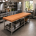 Thumbnail image #2 for Boos Block American Cherry Edge Grain Kitchen Countertop, 132 x 32 x 3 Inch, Oil Finish