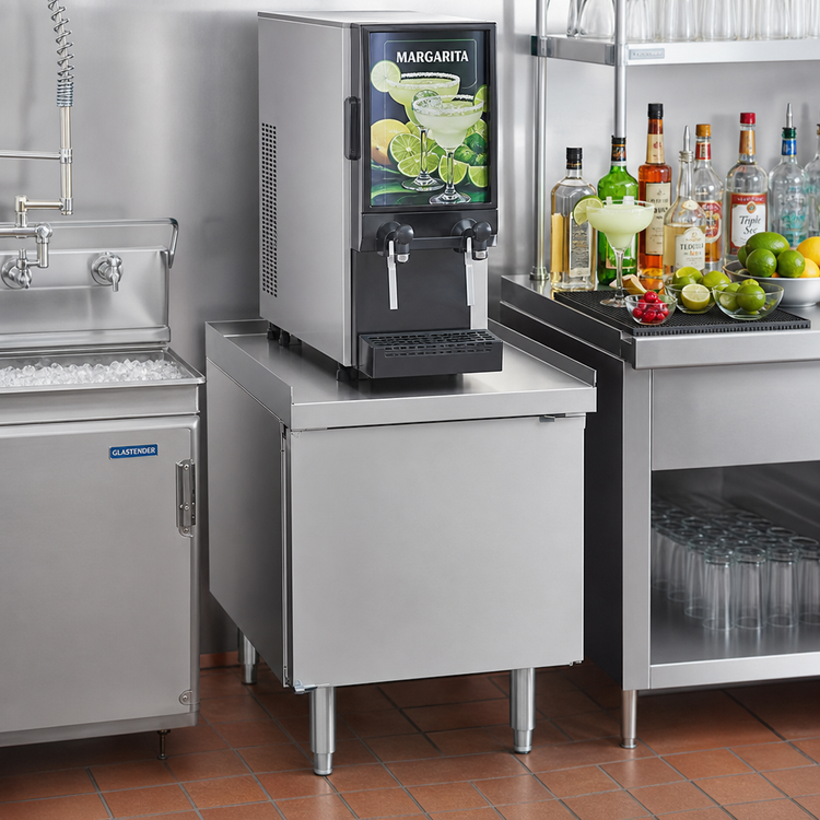 Product image #2 for Glastender MS20 Freestanding Margarita Machine Stand, 20 Inch x 25-1/4 Inch x 19-1/2 Inch, Stainless Steel Top