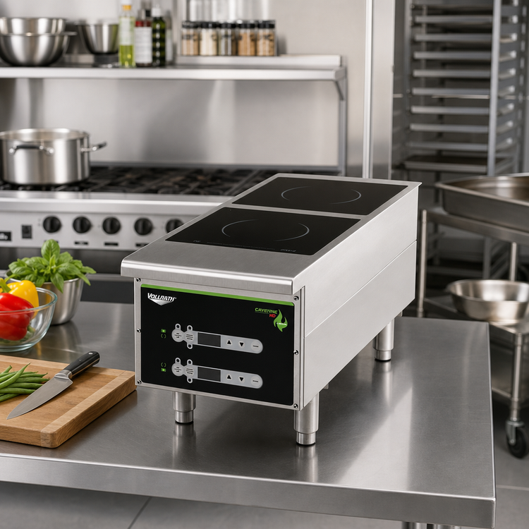Product image #2 for Vollrath Cayenne Heavy-Duty 12-Inch Dual Hob Digital Countertop Induction Range