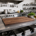 Thumbnail image #2 for Boos Block American Black Walnut Blended Edge Grain Kitchen Countertop, 72 x 32 x 1-1/2 Inches, Oil Finish