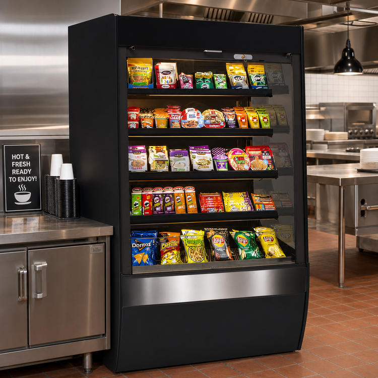 Product image #2 for Federal Industries Vision Series Heated Self-Serve High Profile Hot Food Merchandiser with Square Ends, 3 Heated Shelves, 47.25 x 33 x 60 Inches