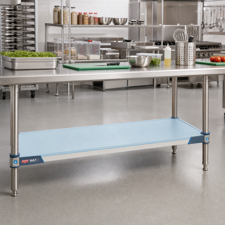 Product image #2 for MetroMax i 48"W x 24"D Solid Polymer Shelf with Microban, Blue