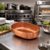 Thumbnail image #2 for American Metalcraft Hammered Copper Oval Aluminum Entrée Basket, 48 oz.