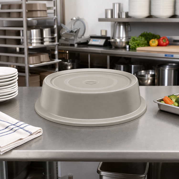 Product image #3 for Cambro Versa Camcover Round Fiberglass Plate Cover, 9-1/8-Inch Inside Diameter, No Vent Hole, Granite Gray