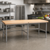 Thumbnail image #2 for John Boos Baker's Table Frame for 72 x 30 Inch Top with Stainless Steel Legs and Bin Stops