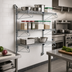 Thumbnail image #2 for Quantum Wall-Mounted Cantilever Shelving Starter Unit with 3 Wire Shelves, 54-Inch Posts and Chrome Plated Finish