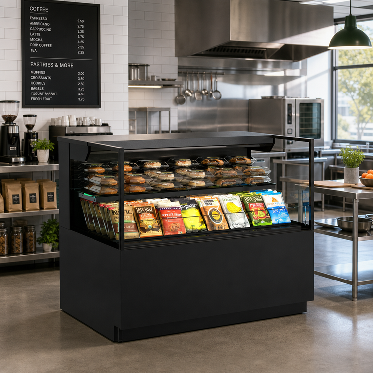 Product image #2 for Reveal® Freestanding Non-Refrigerated Self-Service Pastry Display Case