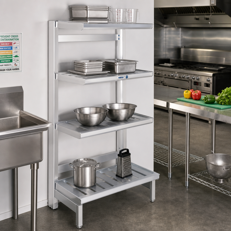 Product image #2 for Channel Manufacturing 4-Inch E-Channel Cantilever Shelf, 60W x 24D, Aluminum