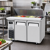 Thumbnail image #2 for Turbo Air J Series 48-Inch Two-Section Sandwich/Salad Prep Table Refrigerator, 12-Pan, Self-Contained