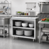 Thumbnail image #2 for Sapphire Manufacturing Enclosed Base Open Front Stainless Steel Dish Cabinet, 18 x 24 x 36 Inches