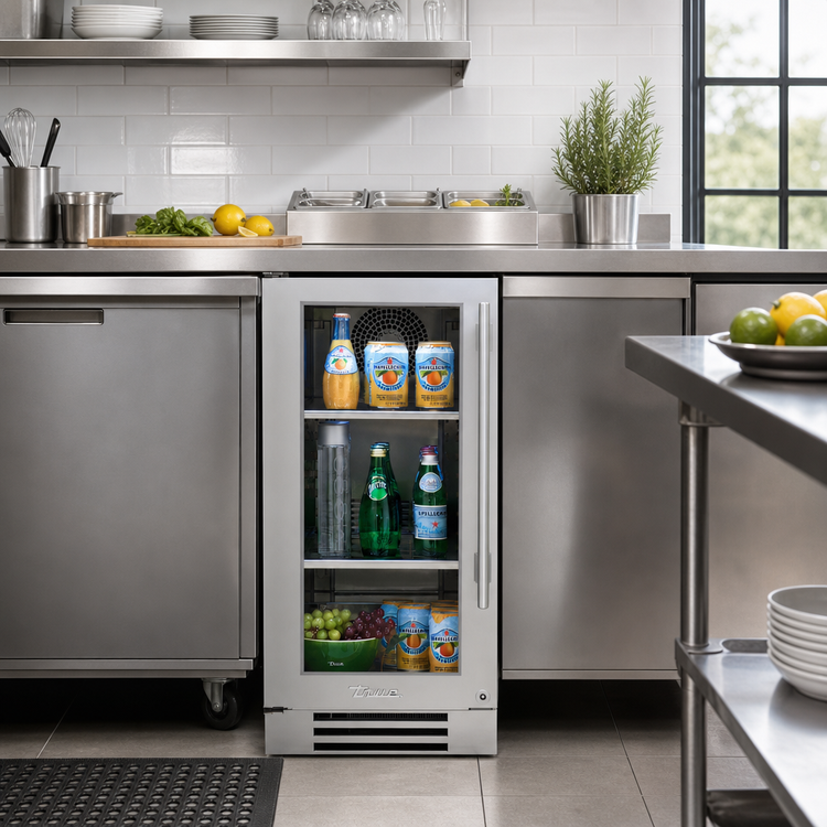 Product image #2 for True 15-Inch One-Section Undercounter Refrigerator with Low-E Glass Door, Stainless Steel