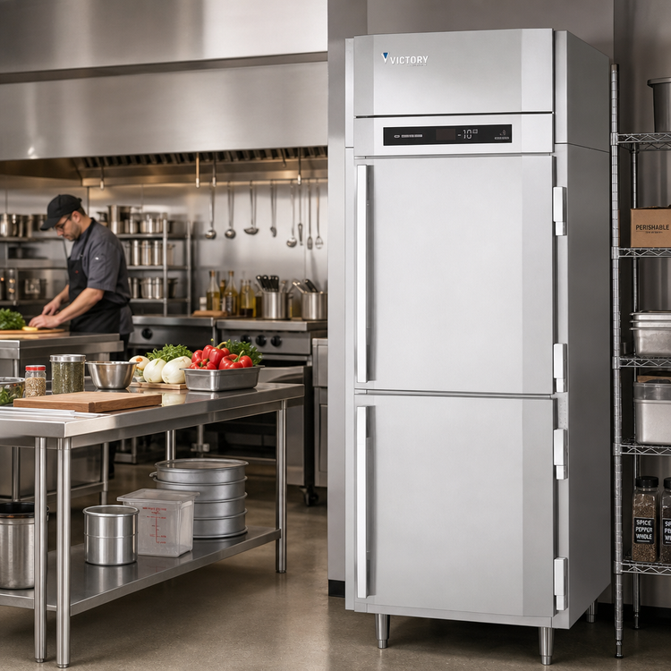 Product image #2 for Victory UltraSpec™ FSA-1D-S1-HD-HC One-Section Solid Half-Door Reach-In Freezer with V-Core™ Technology
