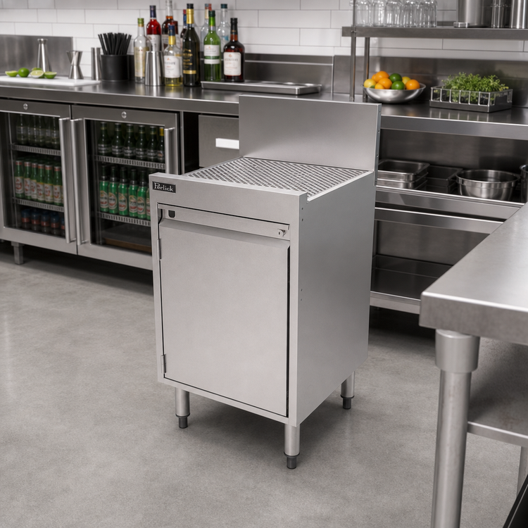 Product image #3 for Perlick Top Shelf TS18SC 18-Inch Underbar Storage Cabinet with Pitched Drainboard Top