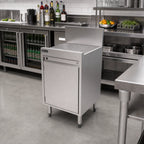 Thumbnail image #3 for Perlick Corporation Top Shelf TS18SC 18-Inch Freestanding Stainless Steel Underbar Storage Cabinet with Pitched Perforated Drainboard