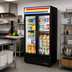 Thumbnail image #2 for True Two-Section Glass Door Merchandiser Refrigerator with 8 Shelves