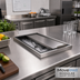 Thumbnail image #2 for MoveWell Insulated Stainless Steel Drop-In Ice Bin Modular Insert with Sliding Cover, 12