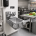 Thumbnail image #2 for Glastender 12-Inch Wall-Mount Stainless Steel Hand Sink with 6-Inch Deep Bowl and Splash-Mount Gooseneck Faucet