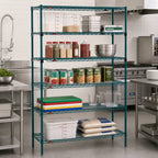 Thumbnail image #2 for Metro Super Erecta SEZ-184874K3-S-42 6-Tier Stationary Starter Wire Shelving Unit, Green, 48"W x 18"D x 74"H