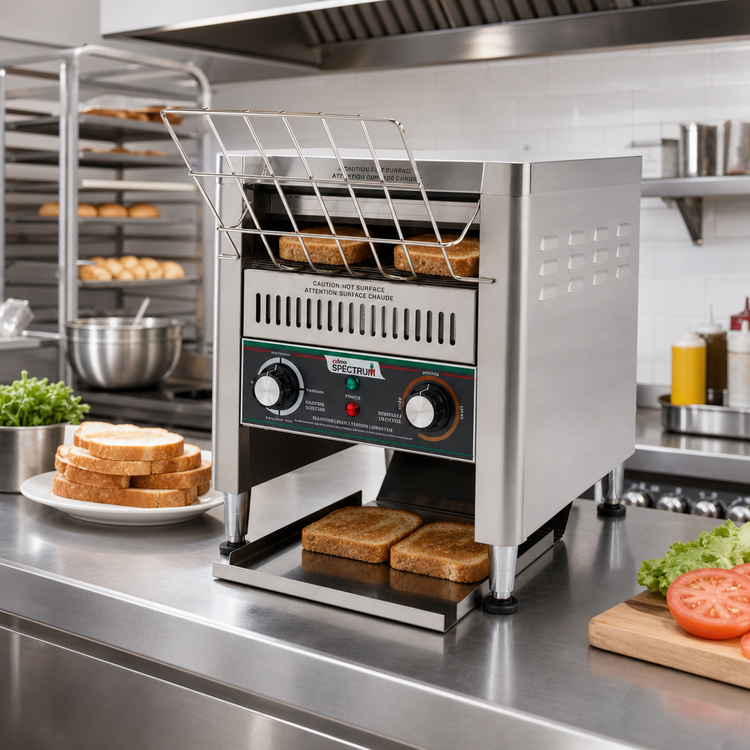 Product image #2 for Spectrum™ Electric Countertop Horizontal Conveyor Toaster, 300 Slices per Hour, 120V