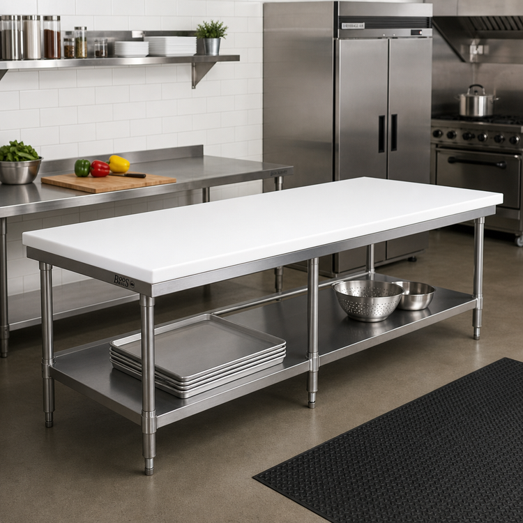 Product image #2 for John Boos Reversible Poly Work Table Replacement Top, 96-Inch x 36-Inch x 1-Inch
