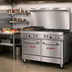 Thumbnail image #2 for Southbend Ultimate 48-Inch Gas Restaurant Range with 4 Open Burners, 24-Inch Charbroiler, Convection Oven, and Cabinet Base