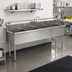 Thumbnail image #2 for Square-Corner Four-Compartment Utility Sink, 16 Gauge 304 Stainless Steel, 73-3/8 Inch Wide