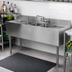 Thumbnail image #2 for CHOICE Four-Compartment Underbar Sink Unit, 48 Inch W x 19 Inch D, 4 Inch Backsplash